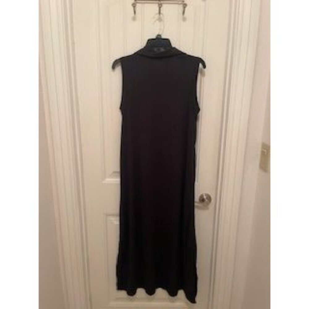 Cuddl Duds Sleeveless BROWN Maxi Dress M WITH HEM SLIT